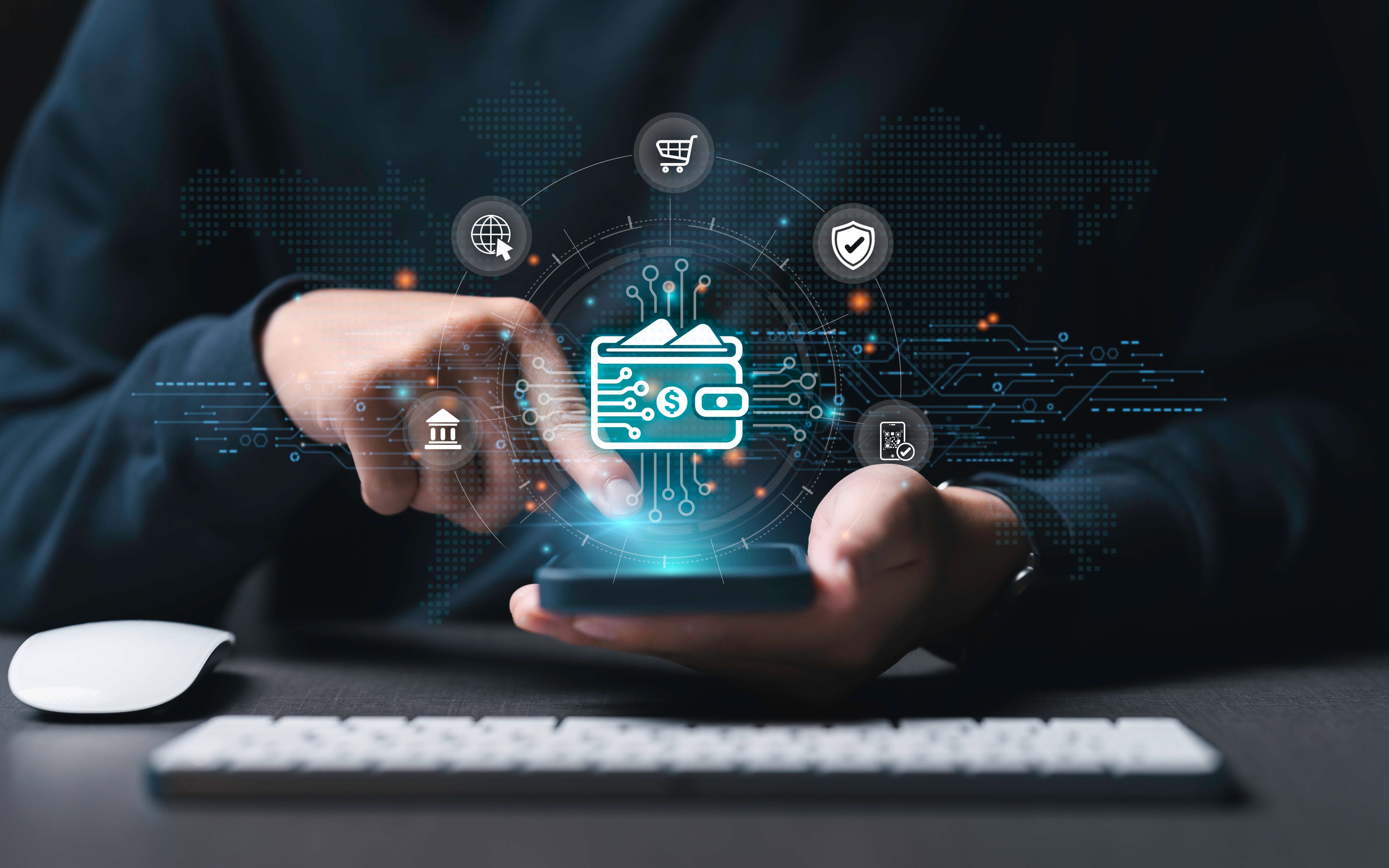 Imagen ilustrativa de personas y facturación electrónica