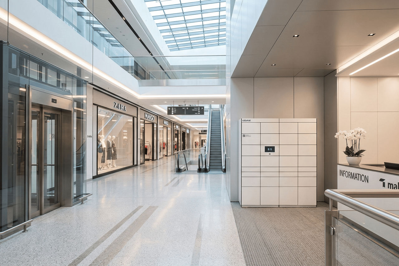 smart lockers para centros comerciales