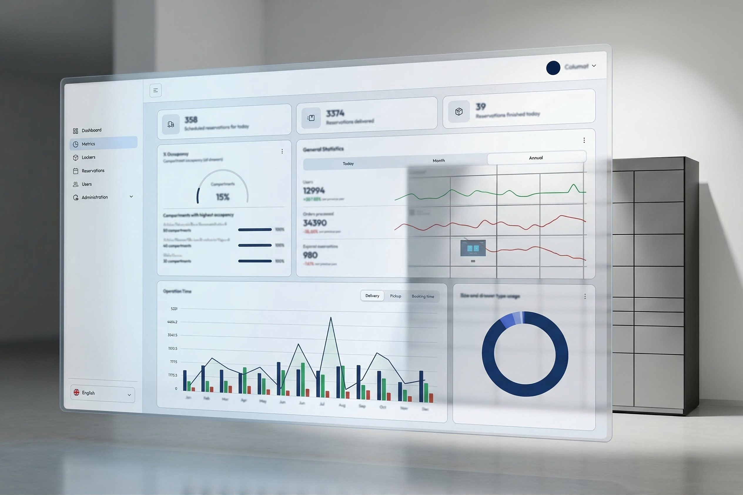 Software de los Smart Lockers de Logista Strator